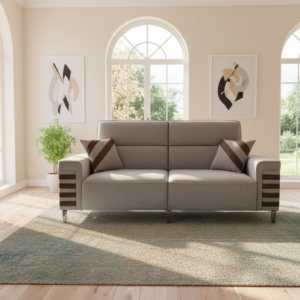 Mysa Designer Sofa With Adjustable Headrest - Modern Living Room Sofa